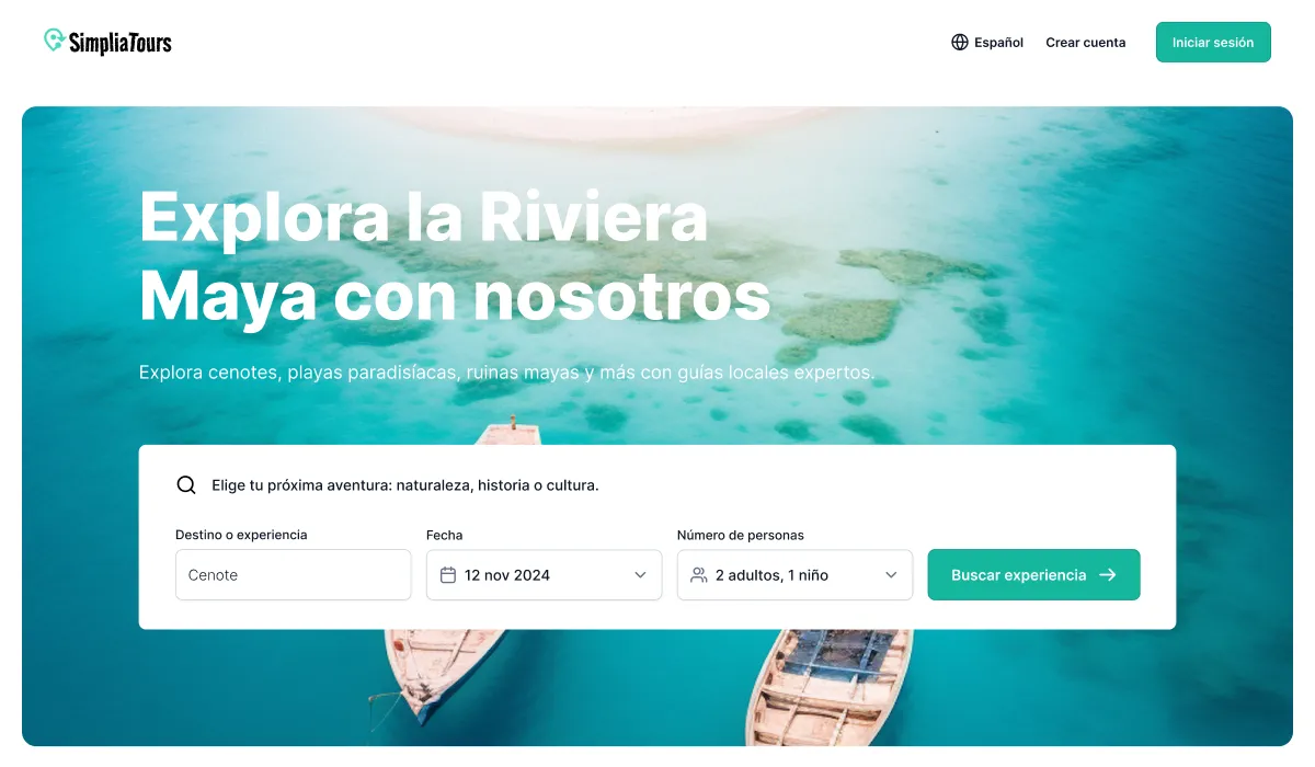 Vista del proyecto Simpliatours — Sistema de Reservas de Tours