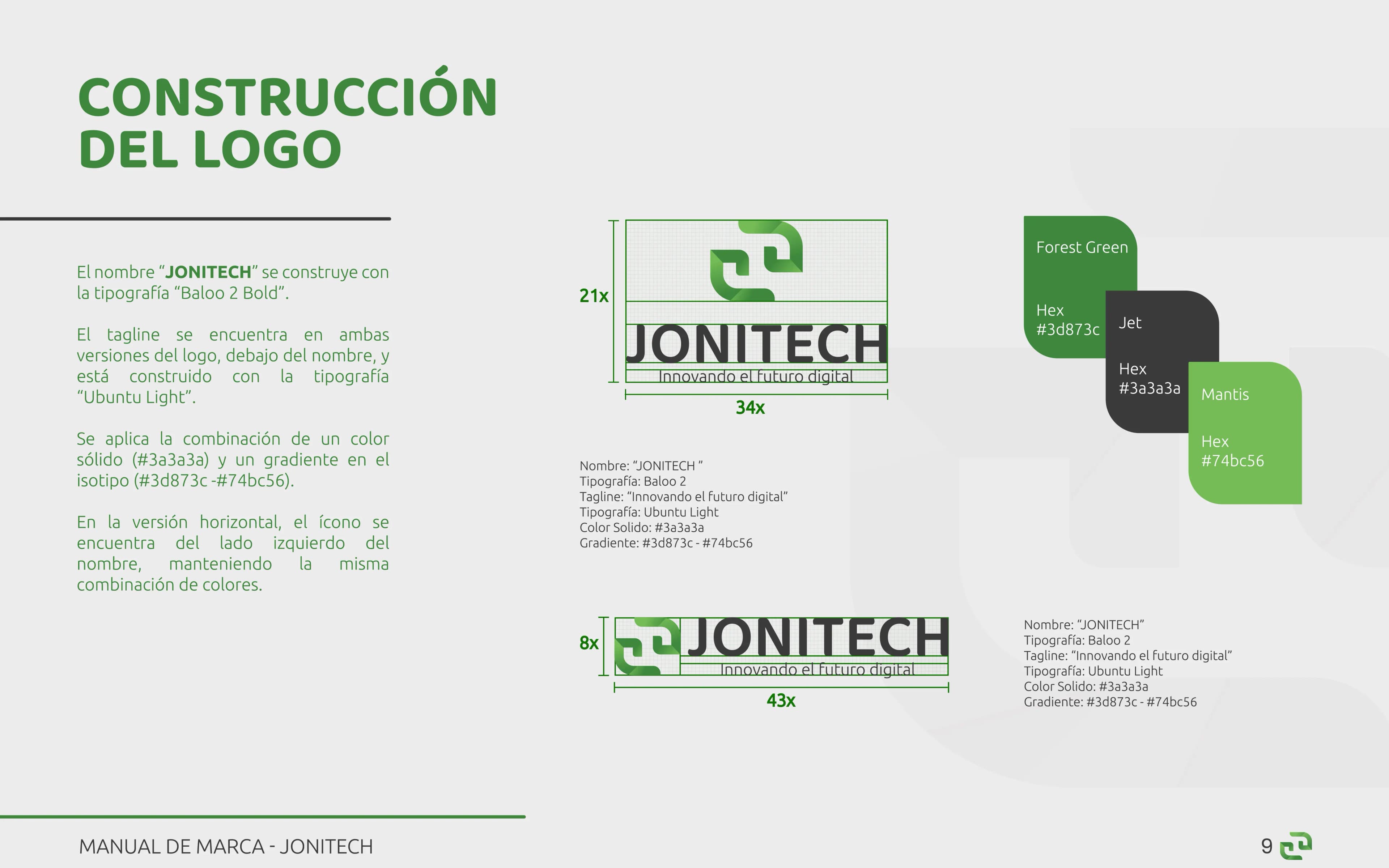 Vista del proyecto Branding JoniTech